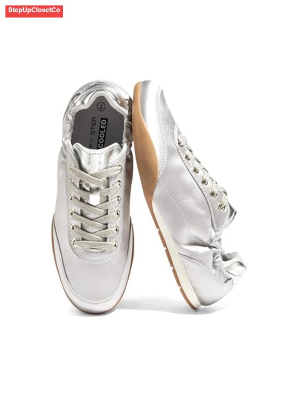 Women's Retro Fashion Sneakers Satin Upper Slip-On Lace-Up Comfort